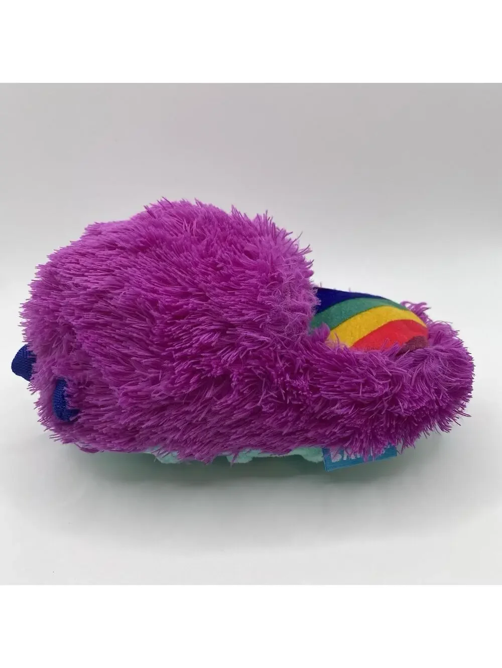 Bark Box Plush Dog Purple Slipper Shoe Crinkle Squeak Medium Large